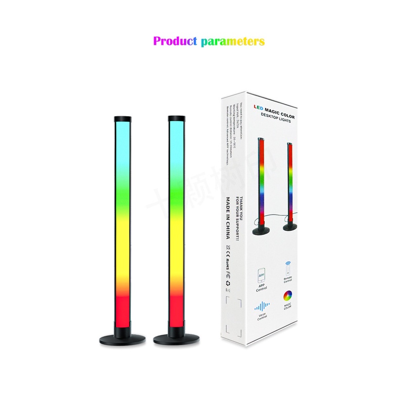 Đèn Led để bàn ARGB nháy theo nhạc |gổm 2 thanh| trang trí phòng ngủ, phòng game, bàn làm việc, điều khiển qua APP