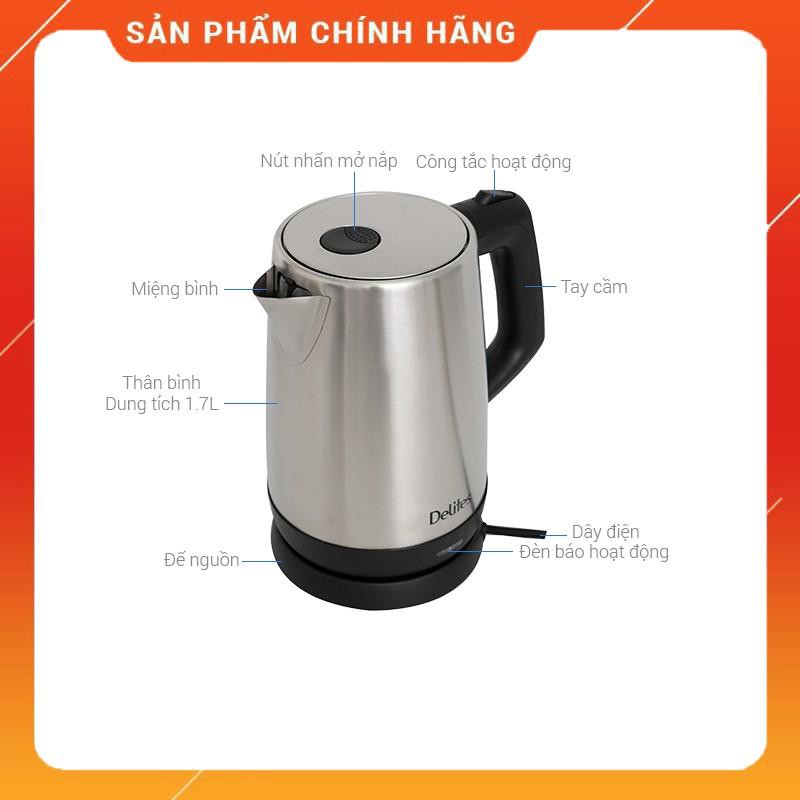 Ấm siêu tốc Delites 1.7 lít ST17S03 ảnh thật ở cuối