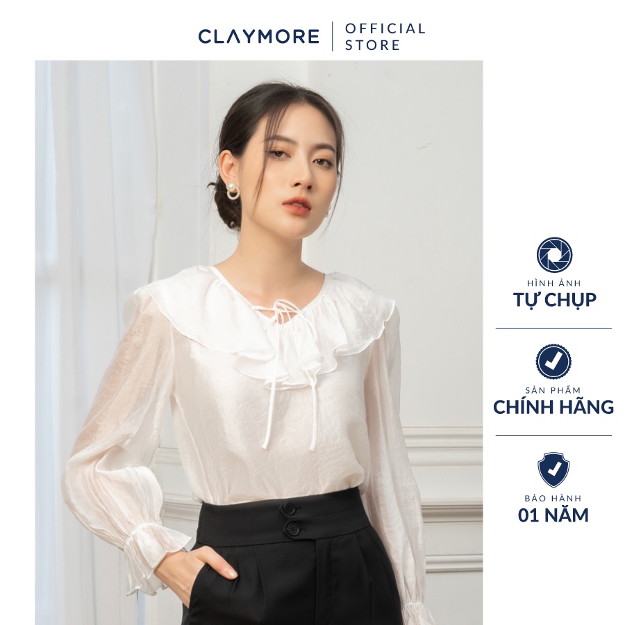 Sơ mi bèo cổ tay dài CLAYMORE mã CFSCS206023
