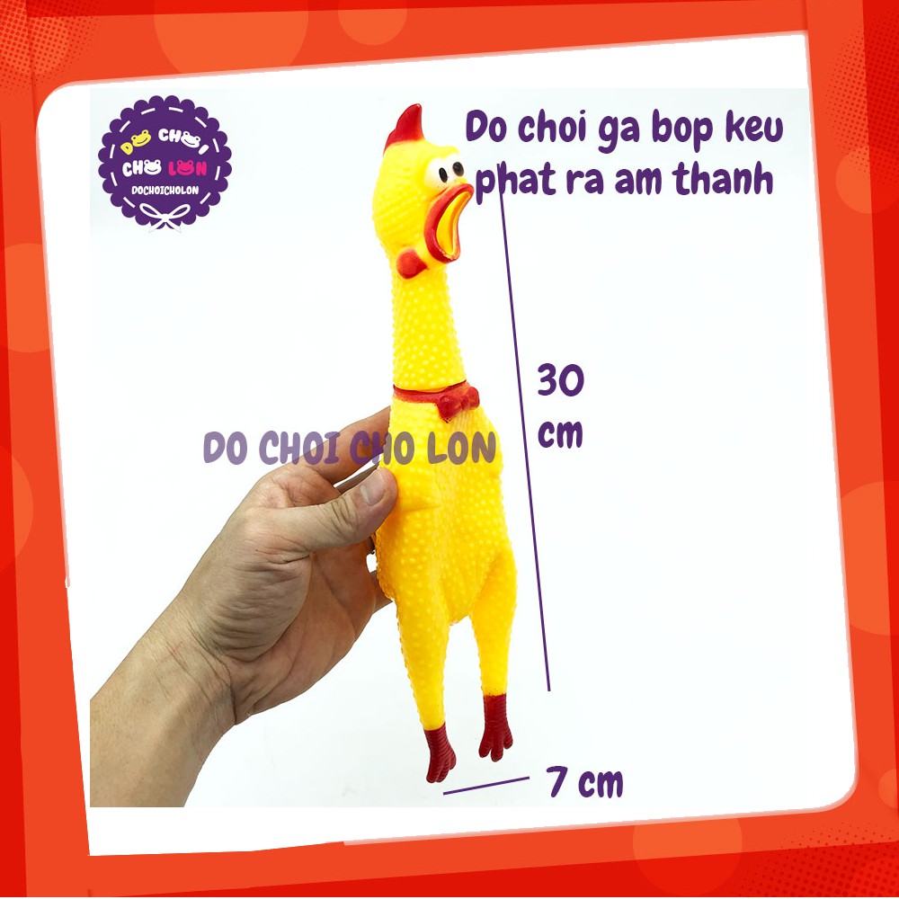 Đồ chơi gà bóp kêu phát ra âm thanh Shrilling Chicken size 30 cm - KhaDiTOYS - Đồ chơi động vật