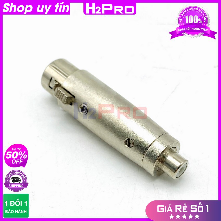 1 Jack Canon Đực Ra Av, 1 Giắc Canon Cái Ra Av Hoa Sen Cao Cấp, Chống Nhiễu, Truyền Tín Hiệu Tốt -H2Pro Audio
