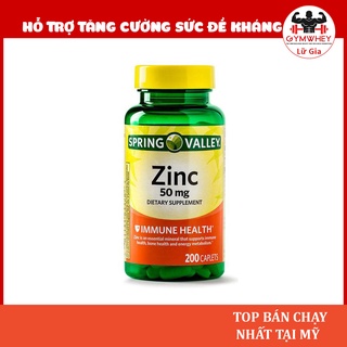 Zinc kẽm spring valley bổ sung kẽm giúp phục hồi phát triển cơ bắp valley zinc 50mg