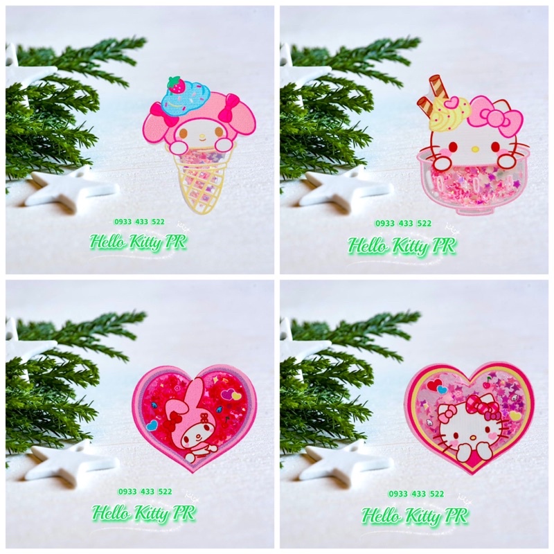 Charm icon slime trang trí HelloKitty Doremon Melody Cinnamoroll