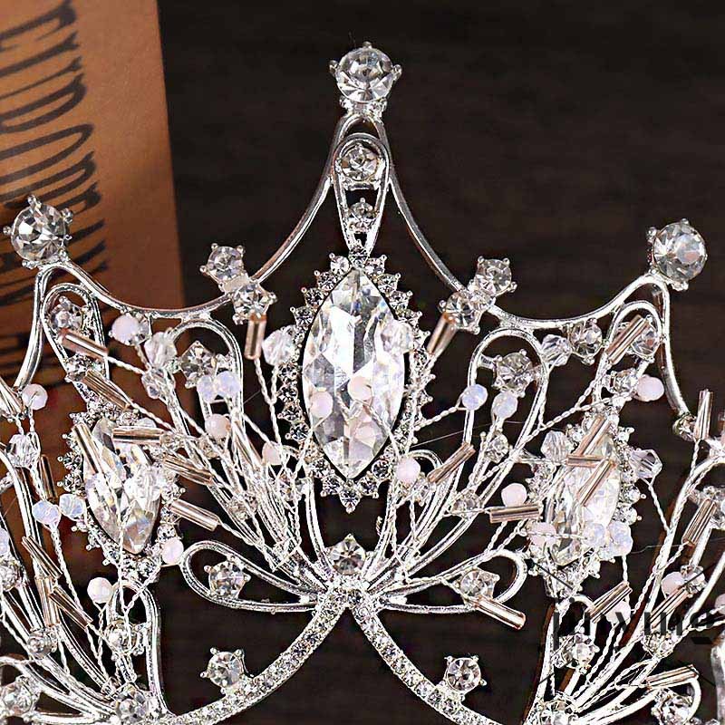 GETNOIVAS Vương miện cô dâu đính đá nhân tạo sang trọng