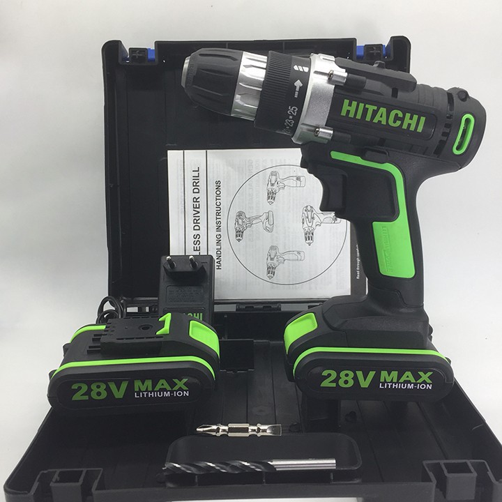 Máy Khoan Pin Bắt Vít HITACHI 28V Pin 5 CELL - Máy Khoan Pin HITACHI - 100% Lõi Đồng