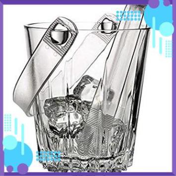 [HÀNG CHẤT LƯỢNG] Xô Thủy Tinh Kim cương Pasabahce 830ml Đựng đá Cao cấp ( Kèm Cây Gấp Đá )