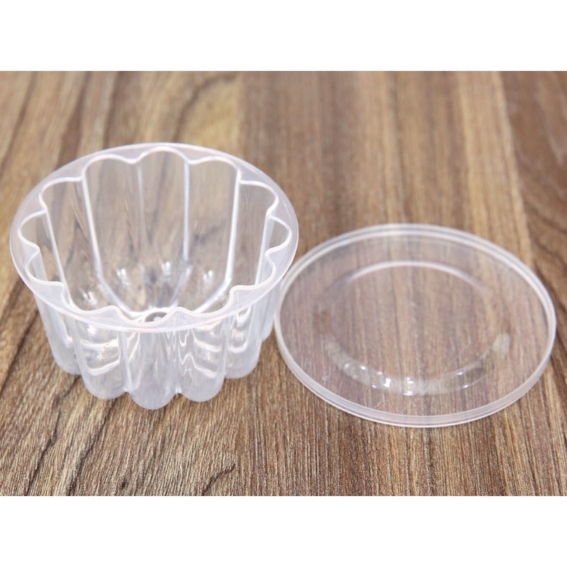 Bộ 10 khuôn nhựa làm rau cau, bánh flan chịu được nhiệt khi hấp
