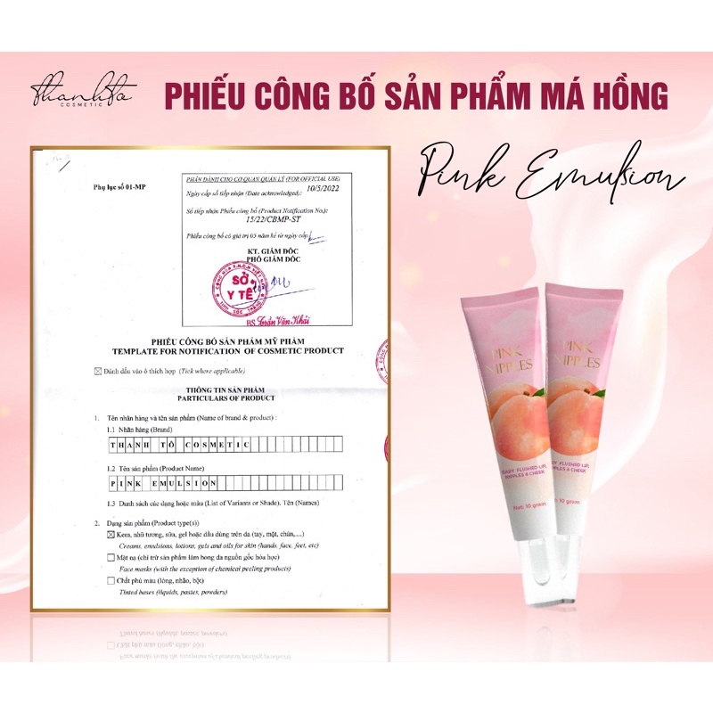 kem má Hồng pink Emulsion Thanh Tô chính hãng