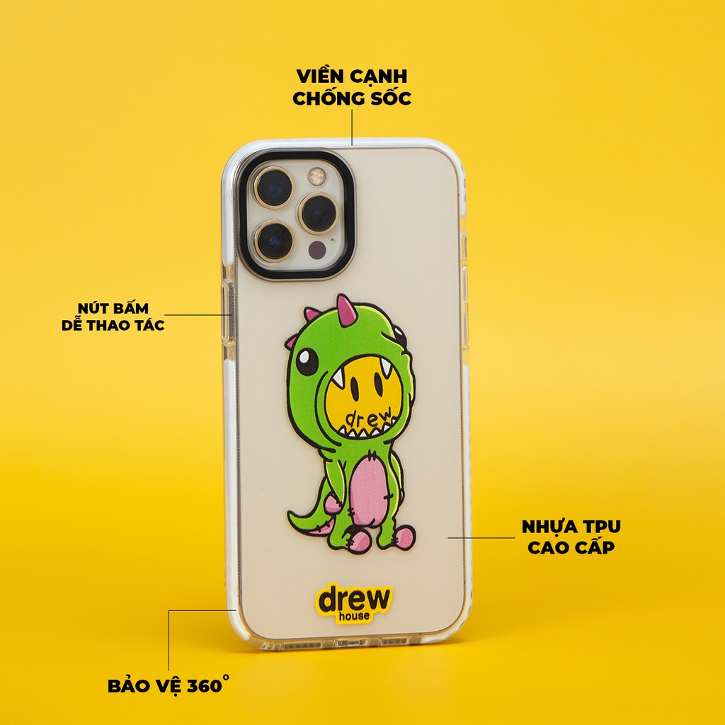 Ốp lưng iphone chống sốc Drew Dino 7 plus/8 plus/X/Xs/XR/Xs max/11/11 pro max/12/12 pro max phụ kiện điện thoại MCASE