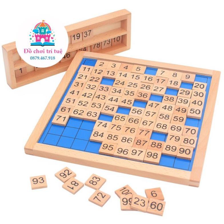 Bộ Đồ Chơi Toán Học Bằng Gỗ Cho Bé bảng 1-100