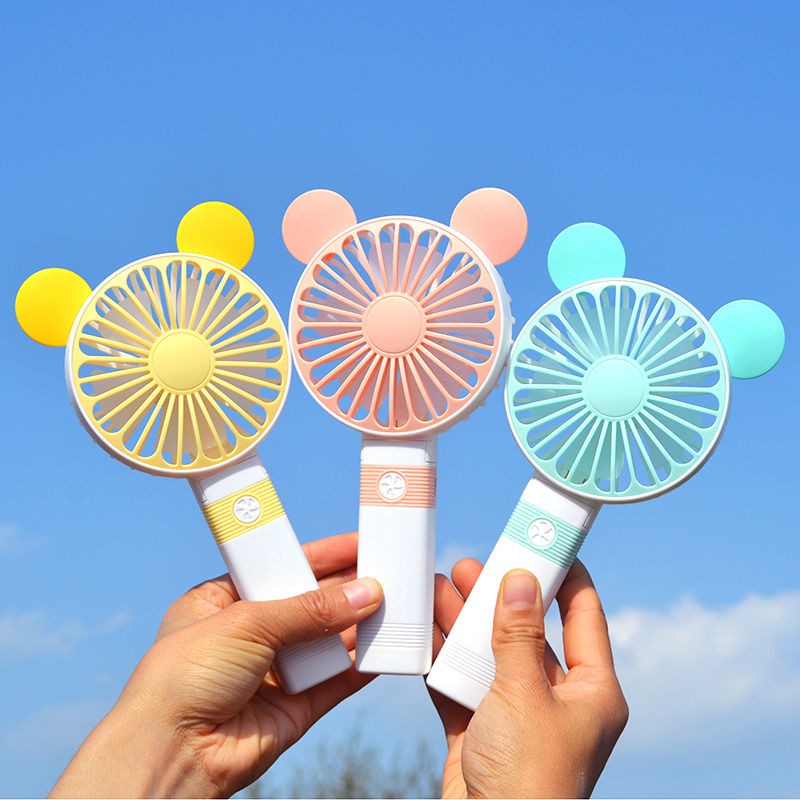 Quạt mini cầm tay 5 Cánh Hình thú dễ thương pin sạc - Có thể gập gọn | BigBuy360 - bigbuy360.vn