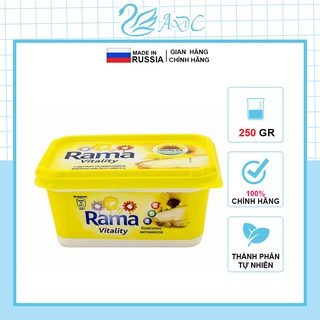 Bơ lạt hướng dương RAMA VITALITY, Bơ thực vật Nhập khẩu cao cấp từ nga, Hộp 250G