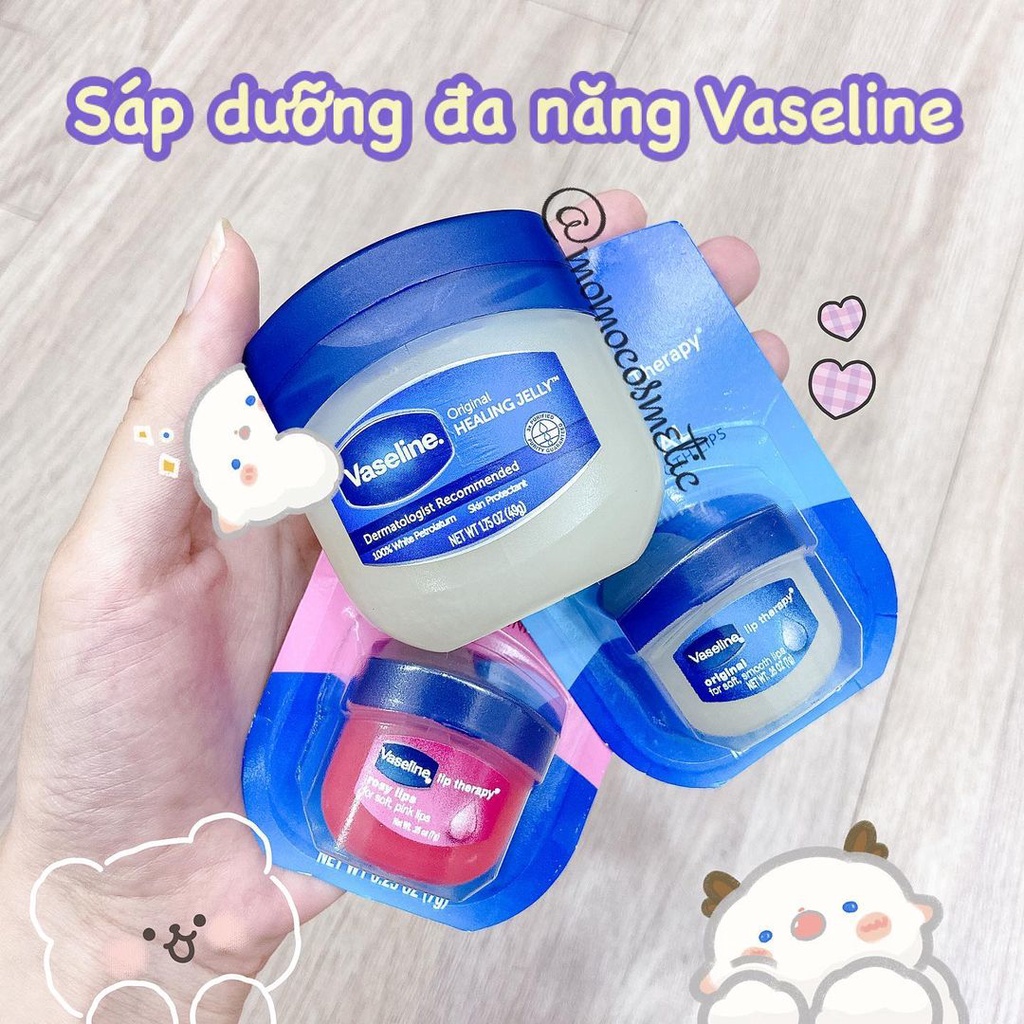 Dưỡng môi Vaseline hũ không màu