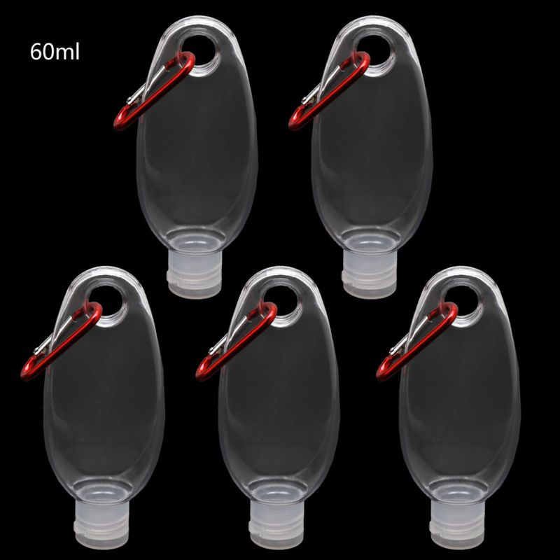 Set 5 Chai Rỗng Đựng Nước Rửa Tay Có Móc Khóa Tiện Lợi