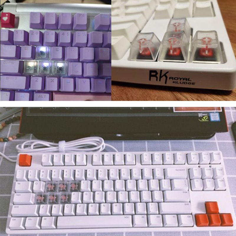 Nút Bàn Phím Cơ Bằng ABS Trong Suốt Có Đèn Nền Cho Bàn Phím Cơ