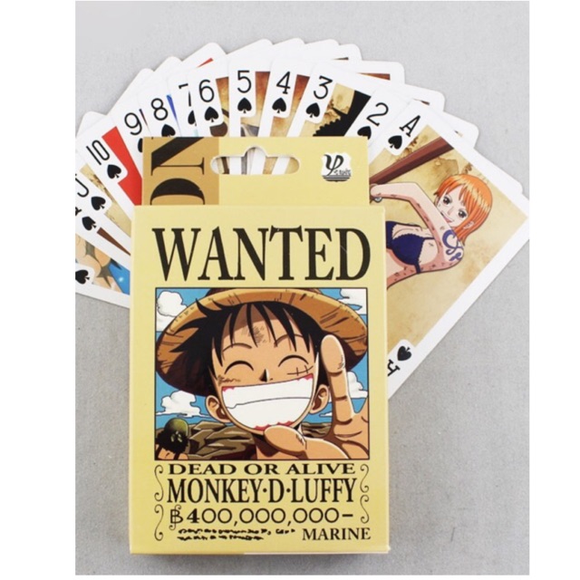 Bộ bài  anime one piece wanted 54 ảnh khác nhau