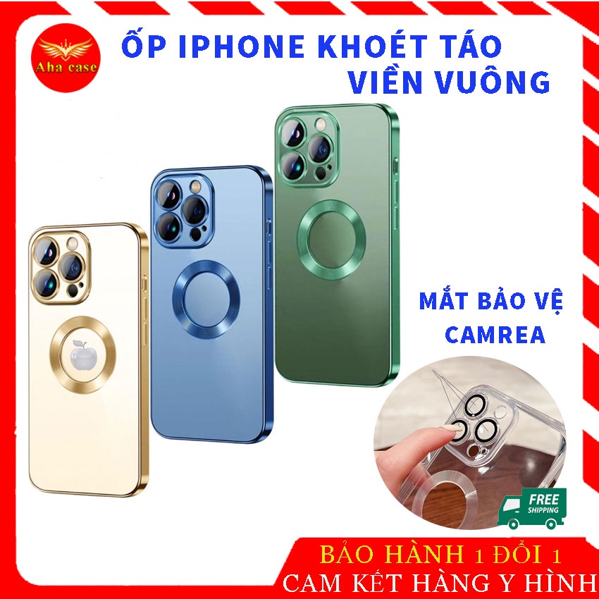 Ốp Lưng Iphone Hở Táo - Vỏ Case OVK cho Iphone 14 14 Promax Xs Max/11/12/ 13 Pro Max đẹp sang trọng, khoét tròn logo
