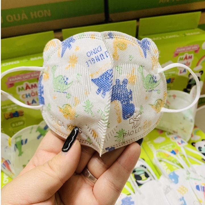 Gói 10 Khẩu Trang Trẻ Em 5D Mask Gấu Kids Thiết Kế Ôm Mặt, Thoáng Khí 1-10 tuổi