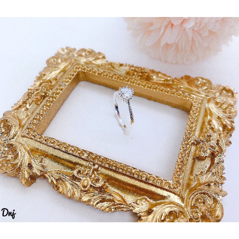 Nhẫn nữ bạc ta đơn giản 1 viên đá