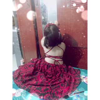 Đầm Maxi hở lưng cho bé