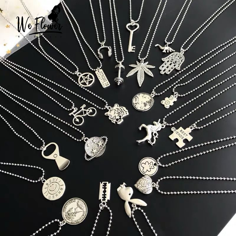 Dây chuyền WE FLOWER mặt nhiều kiểu dáng tùy chọn phong cách hip hop thời trang