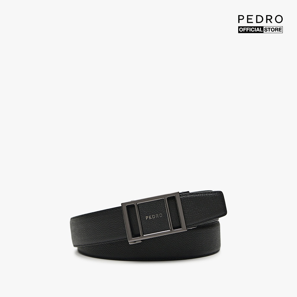 PEDRO - Thắt lưng nam da bản vừa Textured Leather Reversible Tang PM3-15940196-01
