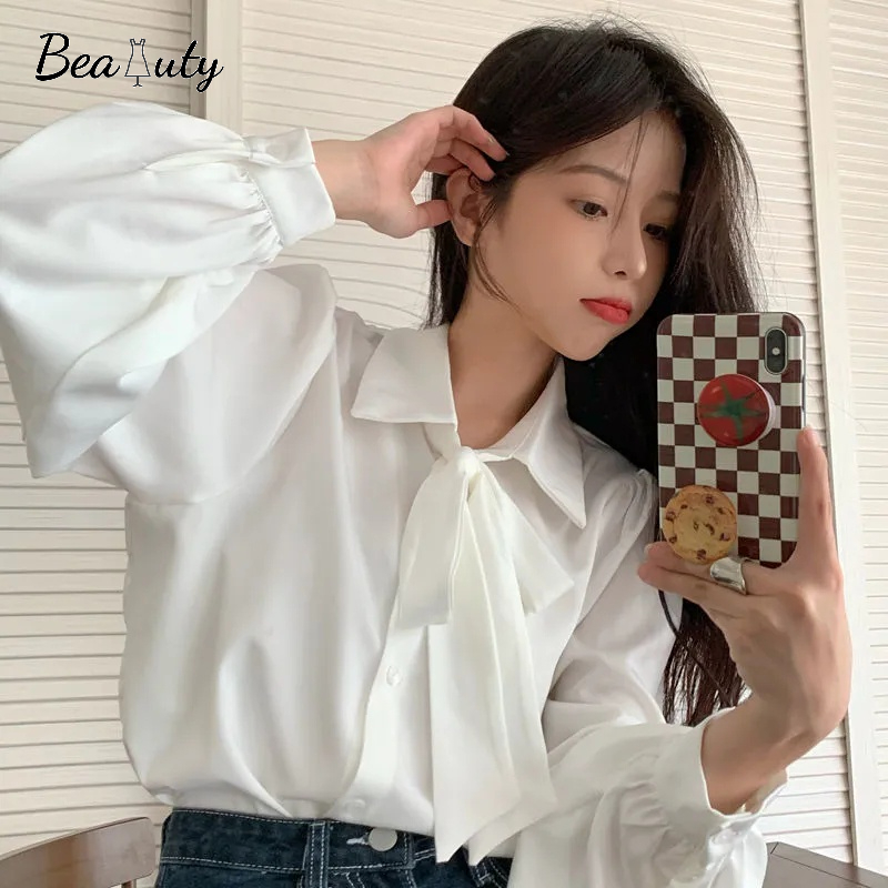 Áo Sơ Mi Nữ Dài Tay Cổ Bẻ Thời Trang Hàn
