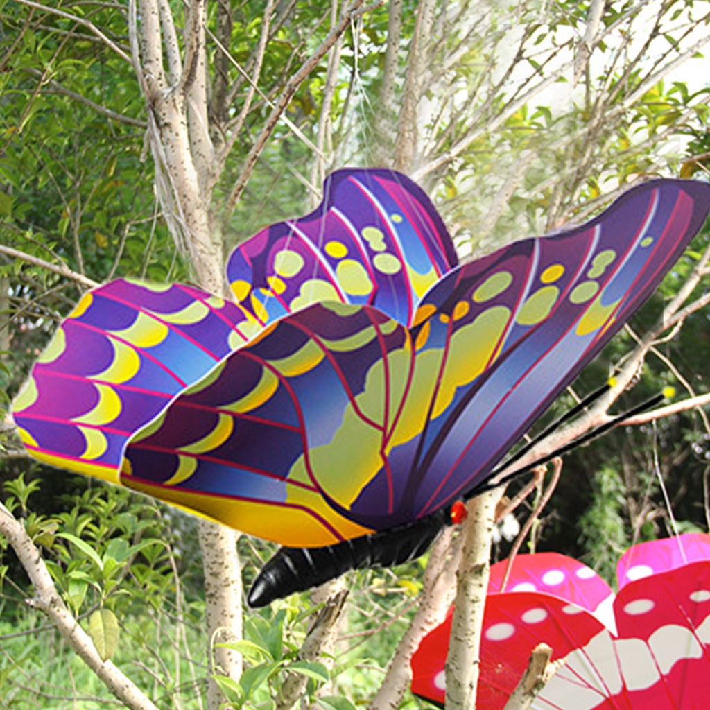 Fun ~ Mặt Dây Chuyền Hình Bướm Khổng Lồ 3D Bằng PVC 60cm Trang Trí Vườn Trong Nhà Và Ngoài Trời