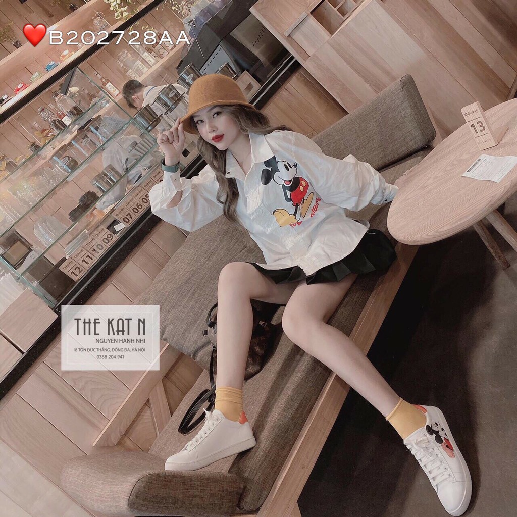 Áo sơ mi hình hình Mickey màu chất lừ TTSA0090