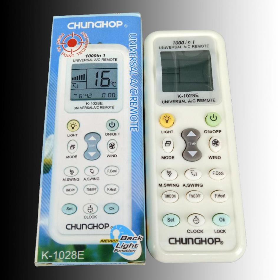 Remote máy lạnh đa năng Chunghop K-1028E Điều Khiển Được Mọi Máy Điều Hòa