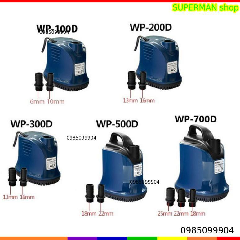 Bơm Chìm Bể cá BƠM HÚT ĐÁY 360 ĐỘ SOBO WP 100D WP 200D WP 300D WP 500D WP 700D - MOTOR Không Chổi Than