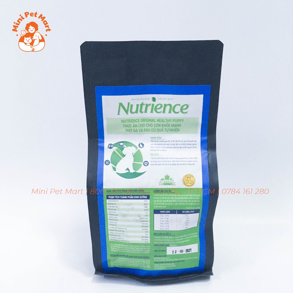 [500g] Thức ăn hạt cho chó con NUTRIENCE - Vị thịt gà và rau củ