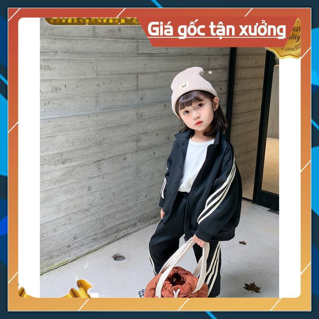 ♥HÀNG XUẤT♥Bộ Nỉ Bông Thu Đông Thể Thao kéo khoá cho bé 7-20kg