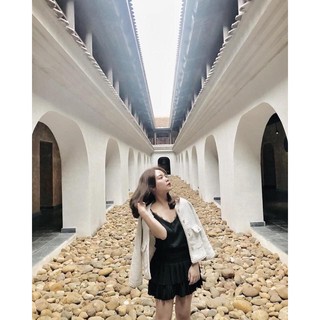Áo dạ tweed trắng + ẢNH VIDEO THẬT
