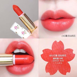Son Gucci Vỏ Hoa Rouge à Lèvres Voile Lipstick Satin Màu 500 Odalie Red - Đỏ Cam
