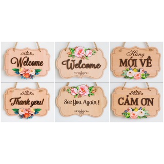 Bảng gỗ decor 2 mặt cho shoptrang trí nội thất gia đình trang trí phòng ngủ cửa hàng.