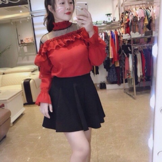 Sơ mi cải ren bèo