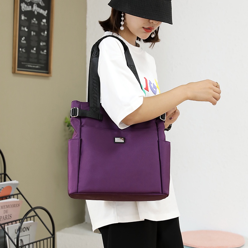 Túi Xách Vải Nylon Sức Chứa Lớn Phong Cách Hàn Quốc Mới Cho Nữ