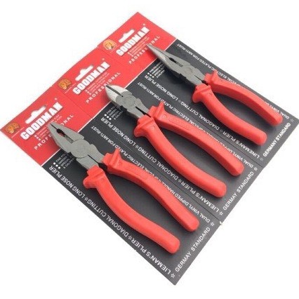 [COMBO] 3 Kìm Điện - Cắt - Nhọn GoodMan Cao Cấp Thép CR-V (Hàng Tốt )