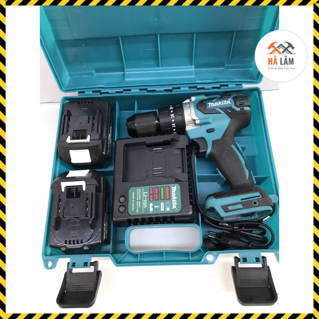 Máy Khoan Pin MAKITA 199v Động Cơ Không Chổi Than, Đầu Auto Lock Thép 13mm, Bảo Hành 6 Tháng