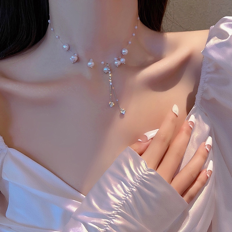 1 Vòng cổ Đính Ngọc Trai Giả Thanh Lịch Cho Nữ