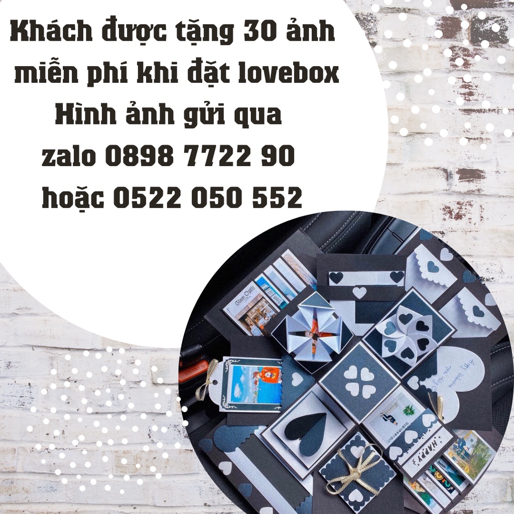 Hộp quà tặng LOVE BOX FREE IN ẢNH