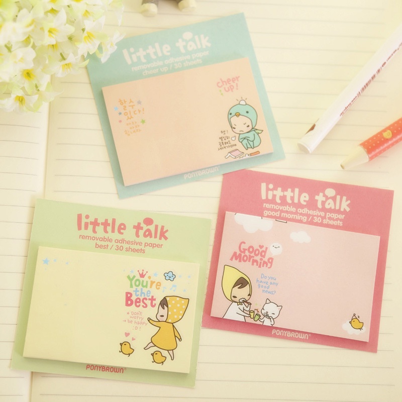 1 Tập Giấy Ghi Chú Họa Tiết Cô Bé Quàng Khăn Đỏ Dễ Thương Sáng Tạo