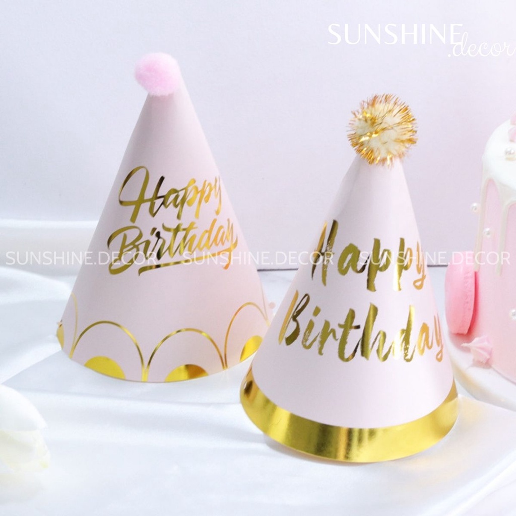 Mũ sinh nhật dễ thương cho bé 1-5 tuổi phong cách Hàn Quốc