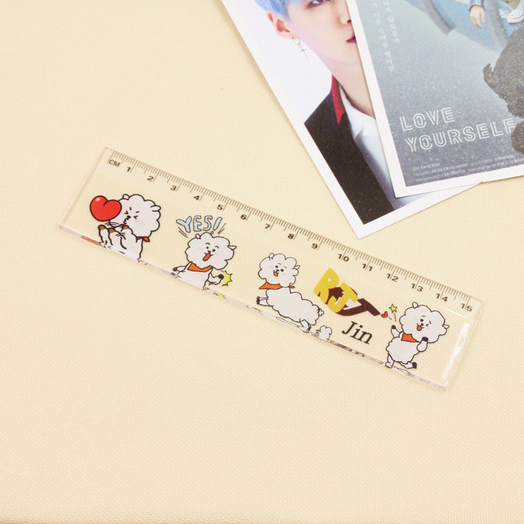 K-POP BTS BT21 GOT7 Thước TATA V Văn Phòng Trường Văn Phòng Phẩm Dụng Cụ Vẽ