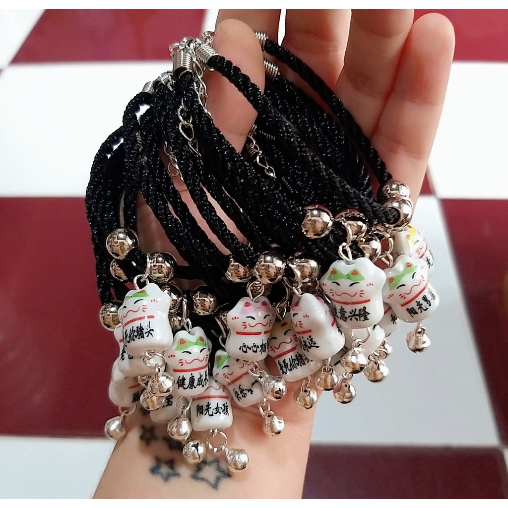 Vòng tay mèo thần tài may mắn sỉ : 6k / cái