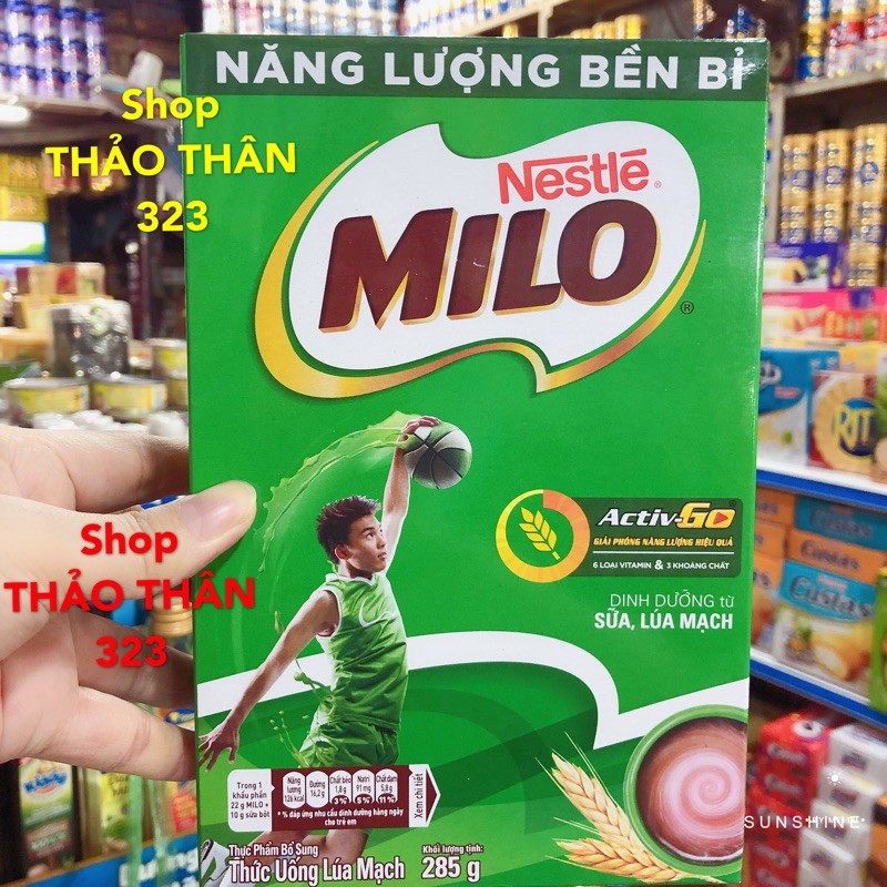 Milo Lúa Mạch Hộp Giấy 285gram