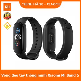 Vòng đeo tay thông minh Xiaomi MiBand 5 / Miband 4 - Tặng dán màn hình - Hàng nhập khẩu chính hãng xiaomi