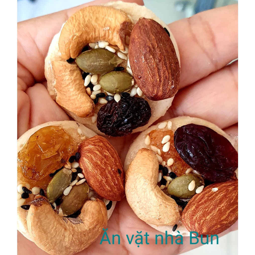 Bánh Đồng Tiền Mix Hạt, HẠT DINH DƯỠNG,bánh quy đồng tiền hạt Điều, Hạnh Nhân, Nho khô_B&B Store