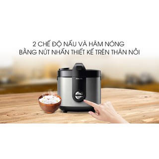 Nồi cơm điện Philips 2 lít HD3132/66 Bạc